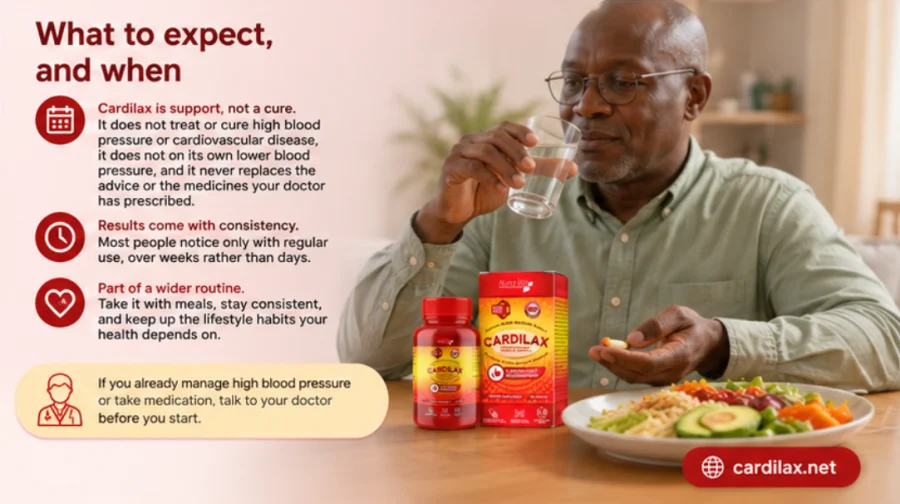 Cardilax — a dietary supplement to accompany a heart-friendly routine day by day