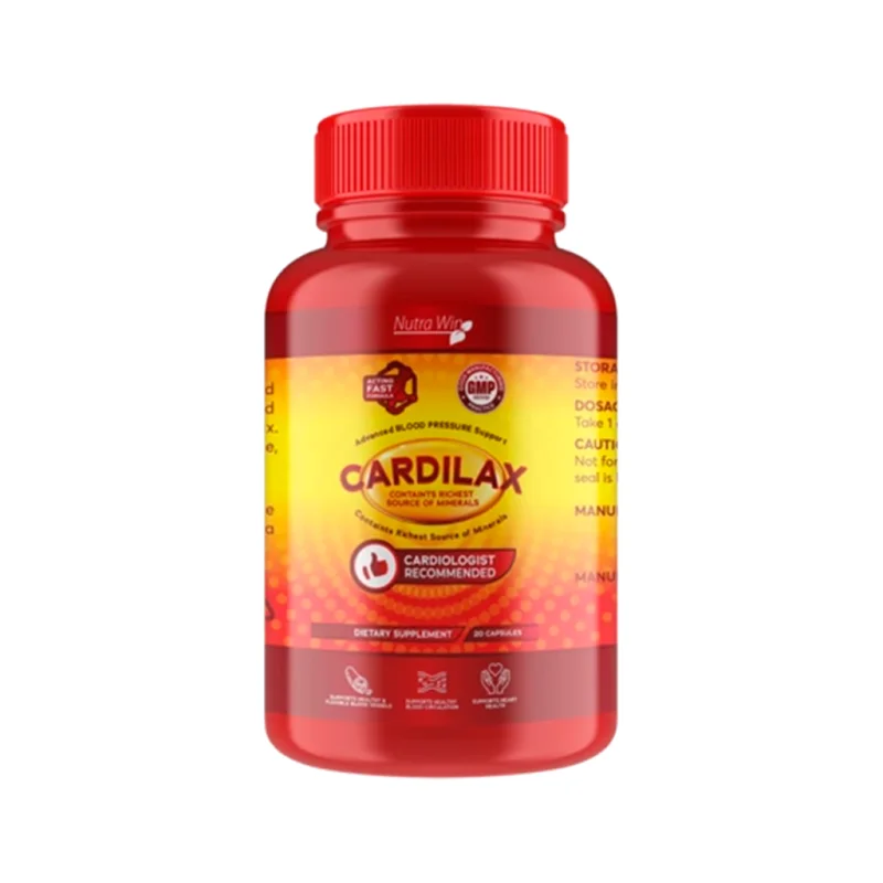Cardilax — frasco del suplemento dietético en cápsulas
